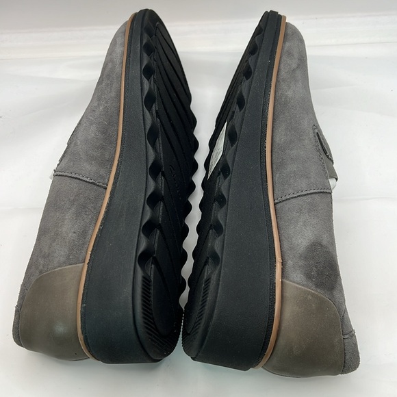 Collections by clark Sharon Dolly  gray brown slip on platform loafers  Sz 5.5 - Picture 4 of 9